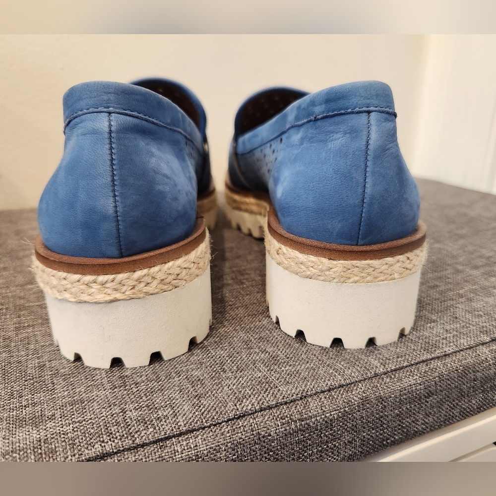 Nine West Blue Perforated Loafers - Picture 4 of 7